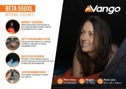 Vango Beta 550XL Tent 2025 -Sports Outdoor Store Beta 550XL Infographic2 LowRes