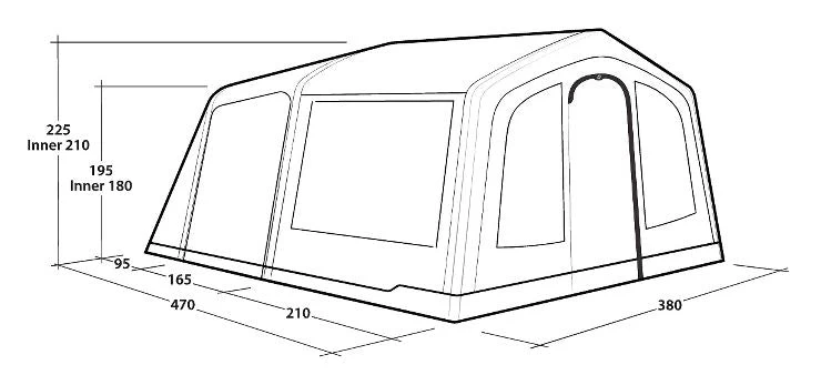 Outwell Michigan 4 Air Tent - 2025 11 Outwell Michigan 4 Air Tent - 2025 - Image 11
