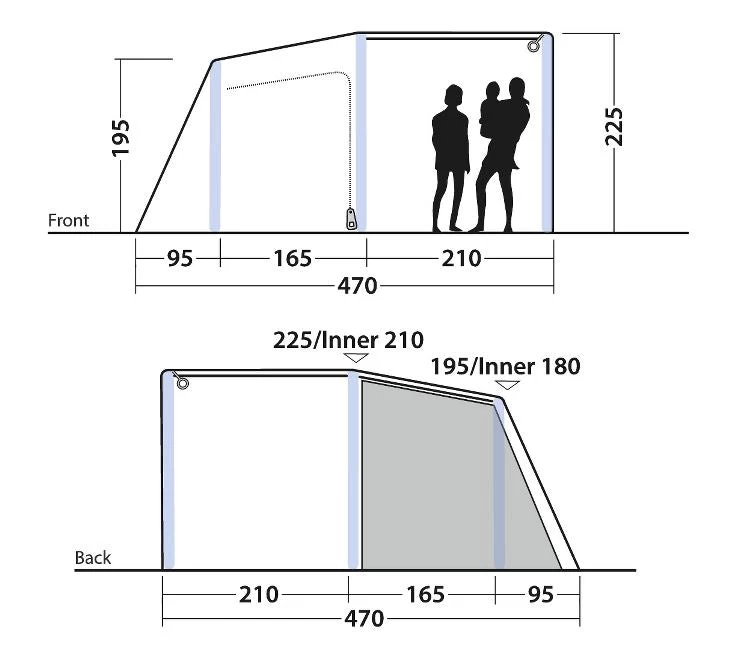 Outwell Michigan 4 Air Tent - 2025 14 Outwell Michigan 4 Air Tent - 2025 - Image 14