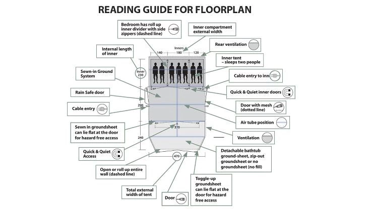 Outwell Michigan 4 Air Tent - 2025 16 Outwell Michigan 4 Air Tent - 2025 - Image 16