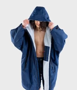 Dryrobe Advance Kids Long Sleeve NAVY GREY - RECYCLED