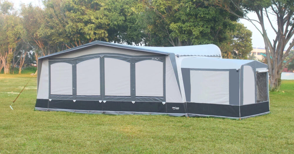 Camptec Tall Annexe With Blinds -YKK Seasonal Awning 1 Camptec Tall Annexe With Blinds -YKK Seasonal Awning