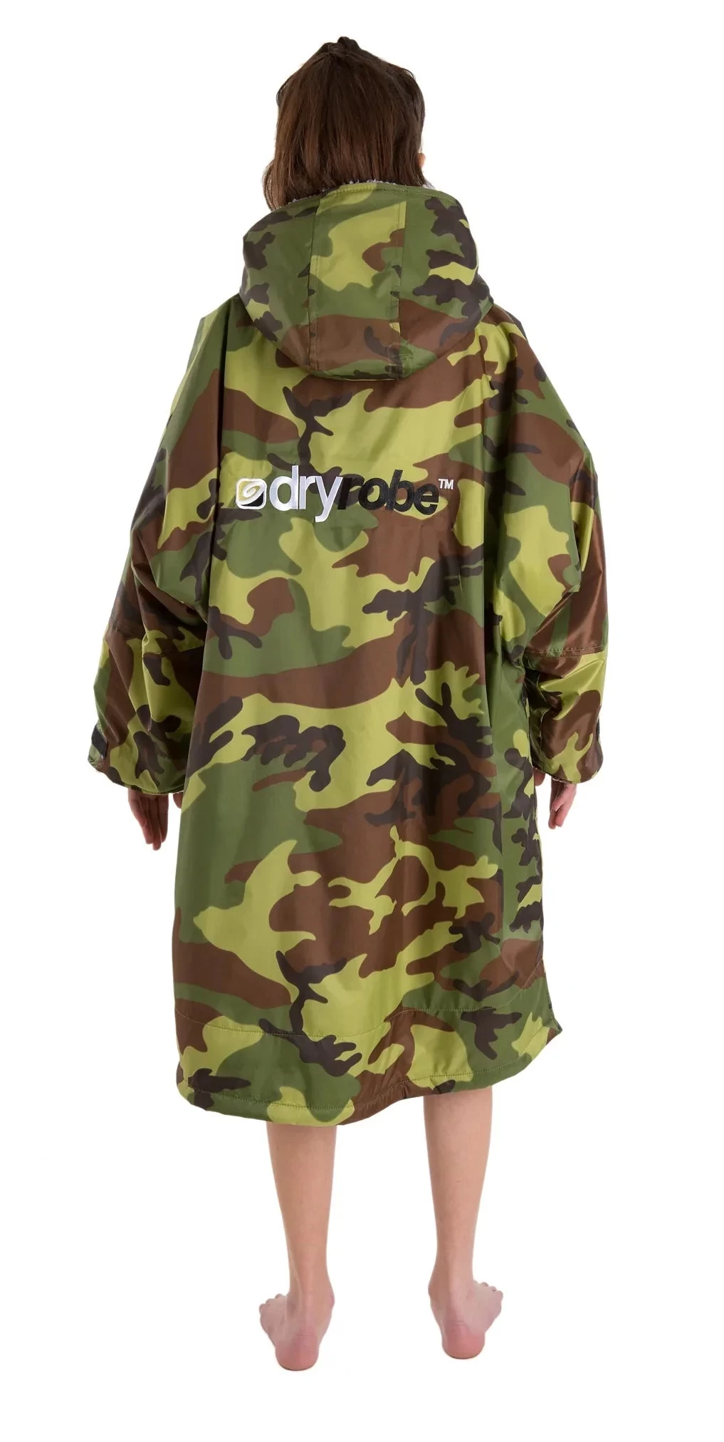 Dryrobe Advance Kids Long Sleeve Camouflage Grey - RECYCLED 2 Dryrobe Advance Kids Long Sleeve Camouflage Grey - RECYCLED - Image 2