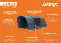 Vango Sierra 300 Poled Tent 2025 -Sports Outdoor Store Sierra 300 Infographic LowRes