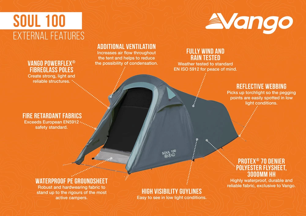 Vango Soul 100 Tent Deep Blue 2025 4 Vango Soul 100 Tent Deep Blue 2025 - Image 4