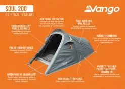 Vango Soul 200 Tent Deep Blue 2025 -Sports Outdoor Store Soul 200 Infographic External LowRes