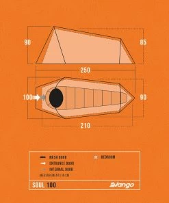 Vango Soul 100 Tent Deep Blue 2025 11 Vango Soul 100 Tent Deep Blue 2025 -Sports Outdoor Store Soul100Floorplan LowRes