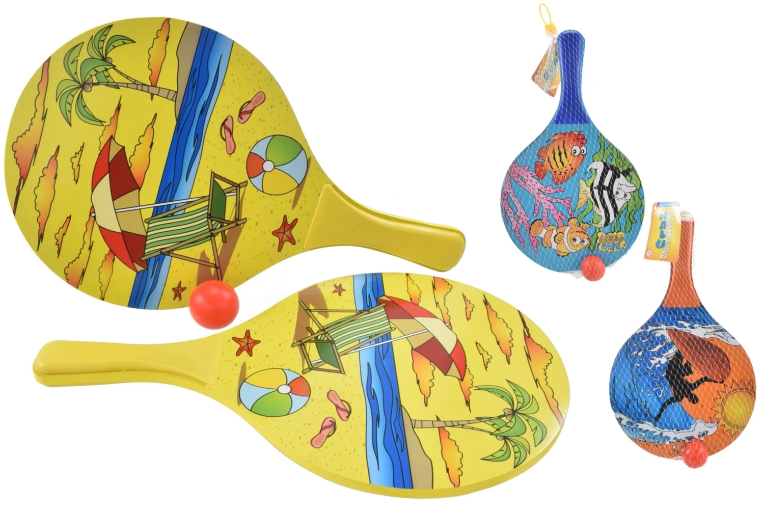 Wooden Beach Bats & Ball Set 1 Wooden Beach Bats & Ball Set