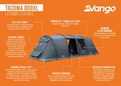 Vango Tacoma 800XL Tent Package -Sports Outdoor Store Tacoma 800xl Infographic LowRes