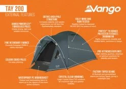 Vango Tay 200 Tent 2025 -Sports Outdoor Store Tay 200 Infographic External LowRes