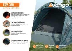 Vango Tay 200 Tent 2025 -Sports Outdoor Store Tay 200 Infographic Internal LowRes