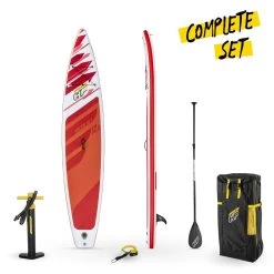 Bestway HydroFrorceFastblast Tech - 12’6ft SUP Inflatable Stand Up Paddle Board 13 Bestway HydroFrorceFastblast Tech - 12’6ft SUP Inflatable Stand Up Paddle Board -Sports Outdoor Store bw65343 callout 1 red sup inflatable stand up paddle board