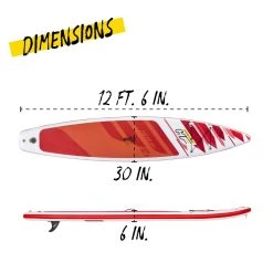 Bestway HydroFrorceFastblast Tech - 12’6ft SUP Inflatable Stand Up Paddle Board 12 Bestway HydroFrorceFastblast Tech - 12’6ft SUP Inflatable Stand Up Paddle Board -Sports Outdoor Store bw65343 callout 7 red sup inflatable stand up paddle board