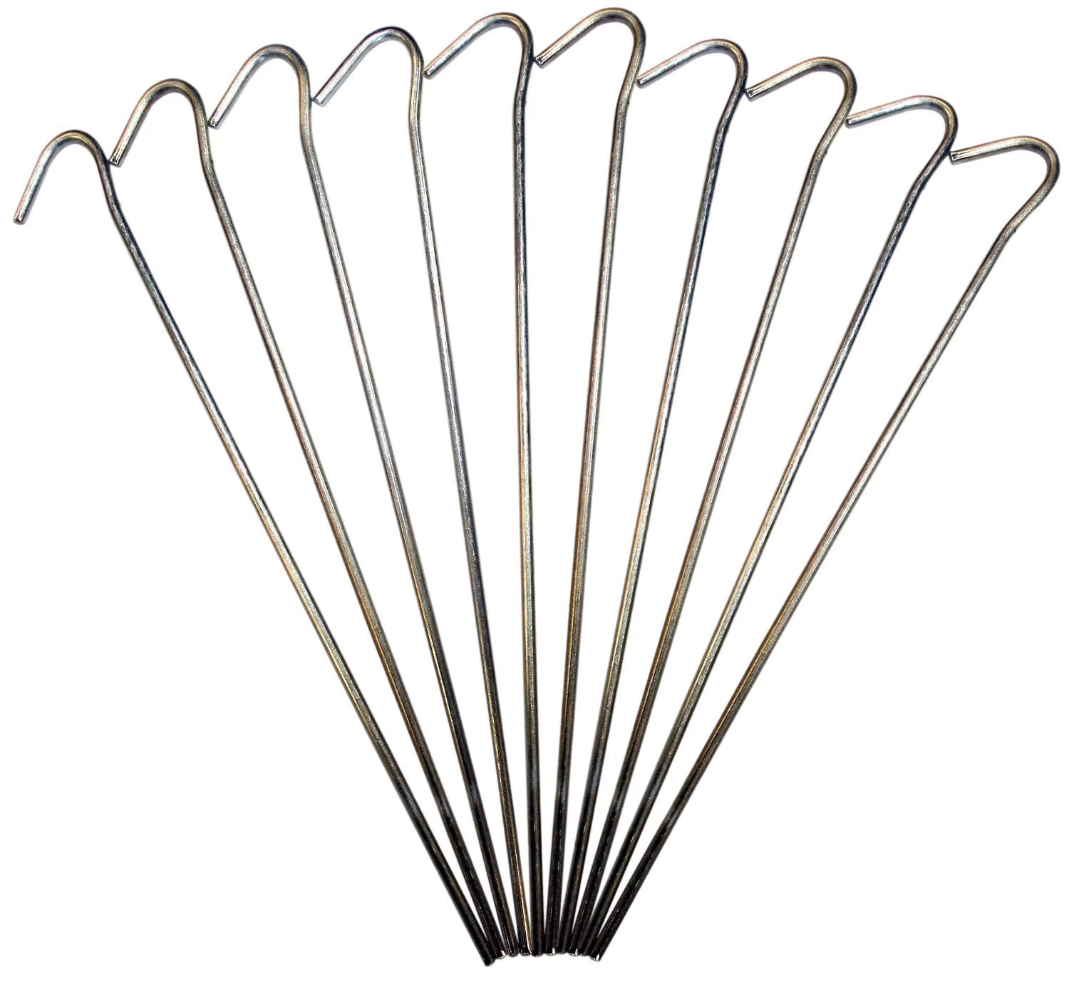 Steel 9" / 23cm Roundwire Pegs X 10 Pegs 1 Steel 9" / 23cm Roundwire Pegs X 10 Pegs