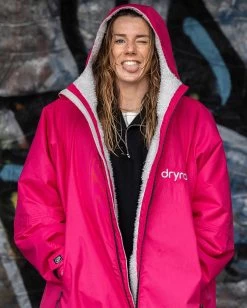 Dryrobe Advance Long Sleeve Hot Pink / Grey -Sports Outdoor Store female adult advance hotpink 5