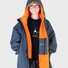Dryrobe Advance Kids Long Sleeve Dark Grey / Orange