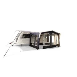 Vango Riviera Air Awning 390 Elements TC Package With Free Tall Annex Elements TC - Riviera, Caravan Awning Side Canopy And CP225 - Breathable Fitted Carpet - Riviera 390 -Sports Outdoor Store riviera air 390 elements tc 10