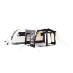 Vango Riviera Air Awning 390 Elements TC Package With Free Tall Annex Elements TC - Riviera, Caravan Awning Side Canopy And CP225 - Breathable Fitted Carpet - Riviera 390 -Sports Outdoor Store riviera air 390 elements tc 7